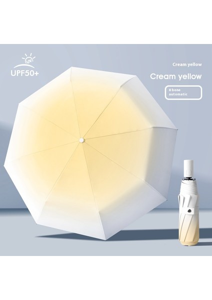 Siyah Kauçuk Çift Katmanlı Şemsiye Güneşlik Şemsiye Katlanır Yağmur ve Güneşli Şemsiye (Yurt Dışından)