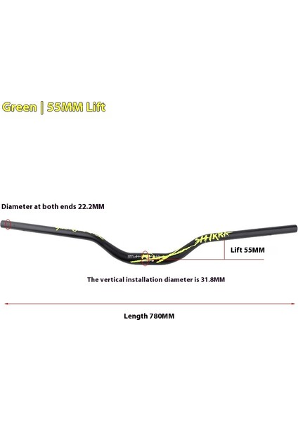 Bisiklet Gidonu Dağ Bisikleti Gidonu Alüminyum Kırlangıç Gidon 720/780MM Gidon Çapraz Sürme Aksesuarları (Yurt Dışından)