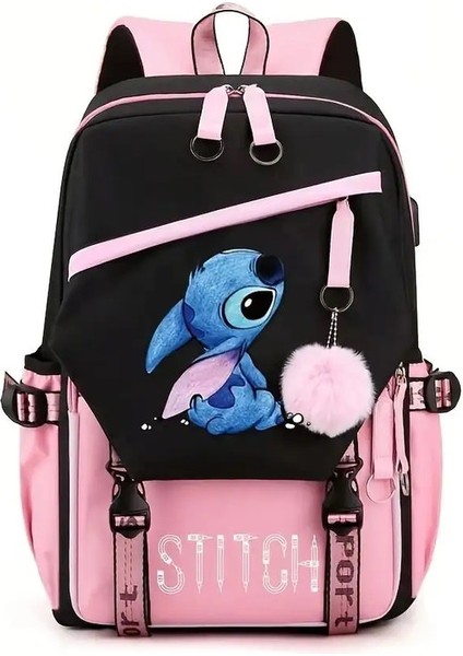 Disney Stitch Akıllı Sırt Çantası Su Geçirmez Sırt Çantası, Seyahat Sırt Çantası, Şık Okul Çantası, Büyük Kapasiteli Katlanabilir Açık Hava Daypackcolor: A (Yurt Dışından)