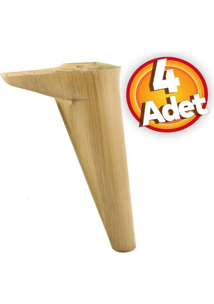 Mobilya Kanepe Koltuk Ayağı Baza Ayak Kahverengi 15 cm (4 Adet)