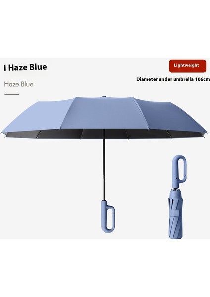 Siyah Kauçuk Çift Katmanlı Şemsiye Güneşlik Şemsiye Katlanır Yağmur ve Güneşli Şemsiye (Yurt Dışından)