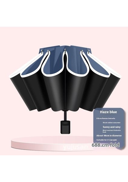 Tam Otomatik Şemsiye Güneşli ve Yağmurlu Çift Kullanımlı Erkek Kadın Güneş Koruyucu Katlanır Şemsiye (Yurt Dışından)