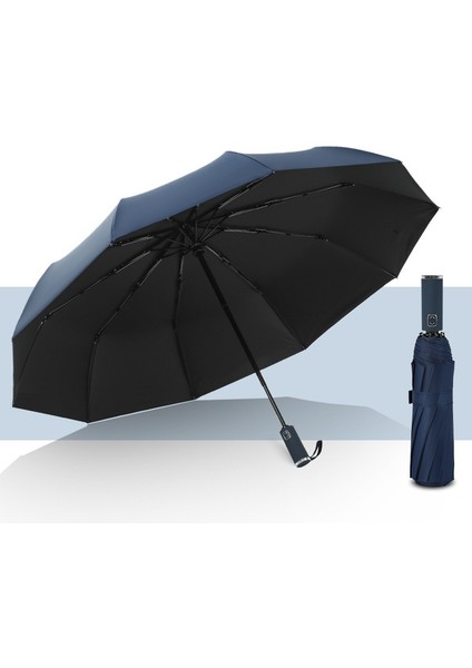 10 Kemikli Tam Otomatik Şemsiye Şemsiye Katlanır Döner Güneşlik (Yurt Dışından)