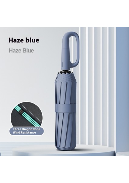 Tam Otomatik Şemsiye 24 Kemikli Büyük Ters Şemsiye Güneşli Yağmur Gölgesi Güneş Kremi Uv Koruması (Yurt Dışından)