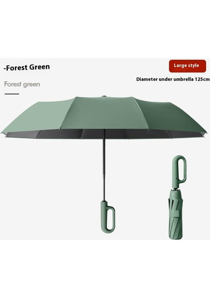 Siyah Kauçuk Çift Katmanlı Şemsiye Güneşlik Şemsiye Katlanır Yağmur ve Güneşli Şemsiye (Yurt Dışından)