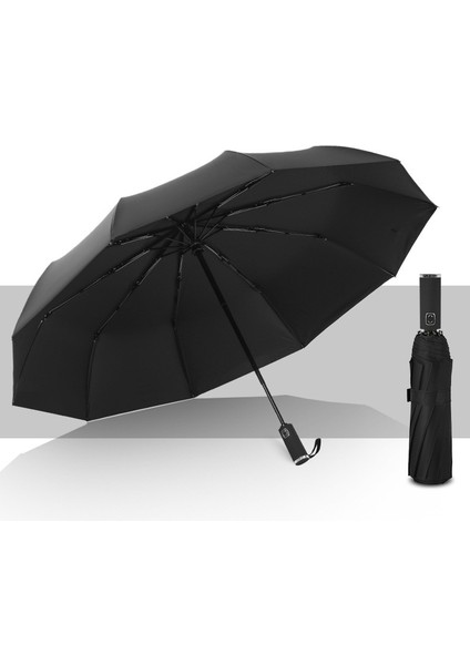10 Kemikli Tam Otomatik Şemsiye Şemsiye Katlanır Döner Güneşlik (Yurt Dışından)