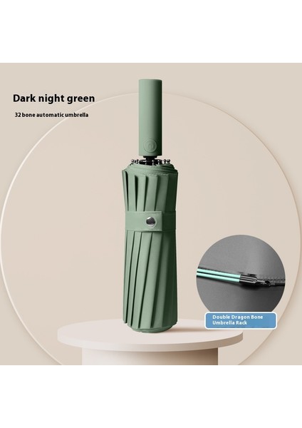 Siyah Kauçuk Çift Katmanlı Şemsiye Güneşlik Şemsiye Katlanır Yağmur ve Güneşli Şemsiye (Yurt Dışından)