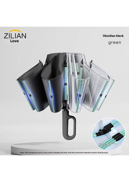 Tam Otomatik Halka Tokalı Şemsiye Büyük Boy Şemsiye Taşınabilir Güçlendirilmiş Güneş Kremi Güneşlik Yağmur ve Parlaklık Çift Kullanımlı (Yurt Dışından)