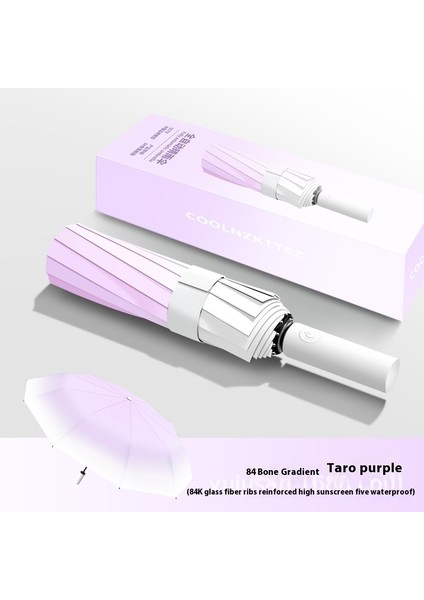 Tam Otomatik Şemsiye Güneşli ve Yağmurlu Çift Kullanımlı Erkek Kadın Güneş Koruyucu Katlanır Şemsiye (Yurt Dışından)