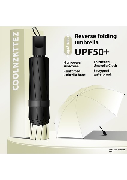 Tam Otomatik Şemsiye Güneşli ve Yağmurlu Çift Kullanımlı Erkek Kadın Güneş Koruyucu Katlanır Şemsiye (Yurt Dışından)