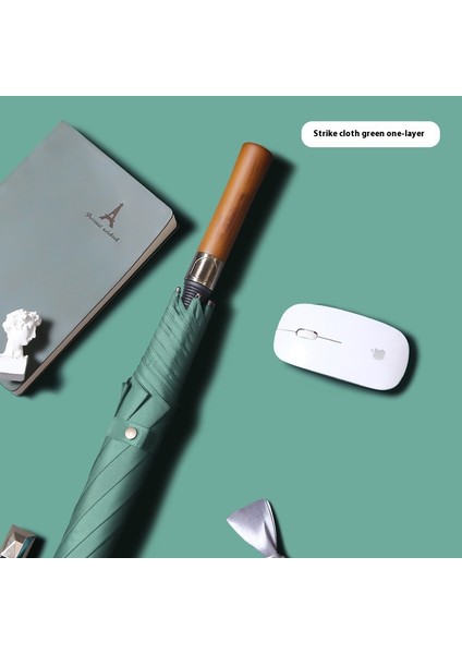 Japon Küçük Taze 16 Kemik Düz Saplı Şemsiye Kızlar Retro Uzun Saplı Şemsiye Yaratıcı Yağmur ve Parlaklık (Yurt Dışından)