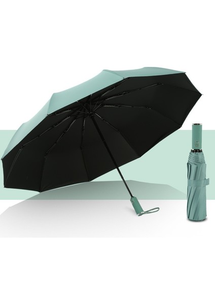 10 Kemikli Tam Otomatik Şemsiye Şemsiye Katlanır Döner Güneşlik (Yurt Dışından)