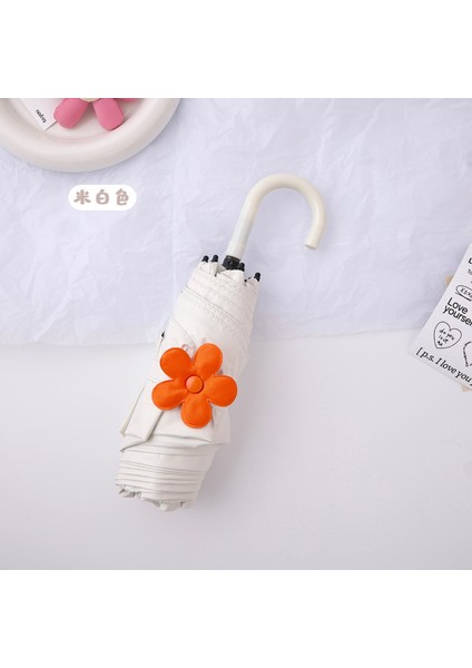 Kızlar Için Ultra Hafif Beş Katlı Güneş Şemsiyesi Taşınabilir Vinil Güneşlik Güneş Koruyucu Şemsiye (Yurt Dışından)