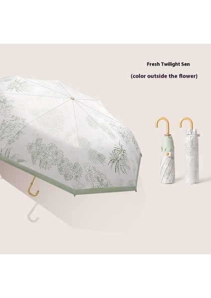 Kızlar Için Ultra Hafif Beş Katlı Güneş Şemsiyesi Taşınabilir Vinil Güneşlik Güneş Koruyucu Şemsiye (Yurt Dışından)