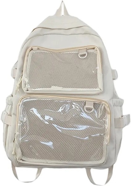 Japon Tarzı Şeffaf Ita Çanta Kızlar Için Çizgi Roman Cons. Büyük Kapasiteli Kadınlar Sırt Çantası Moda Okul Çantaları Üniversite Öğrencisi Jk Renk: Beyaz (Yurt Dışından)