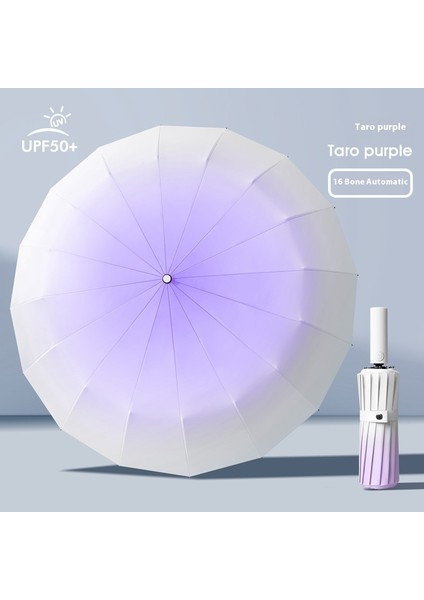 Siyah Kauçuk Çift Katmanlı Şemsiye Güneşlik Şemsiye Katlanır Yağmur ve Güneşli Şemsiye (Yurt Dışından)