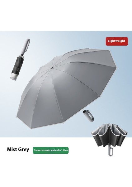 Siyah Kauçuk Çift Katmanlı Şemsiye Güneşlik Şemsiye Katlanır Yağmur ve Güneşli Şemsiye (Yurt Dışından)