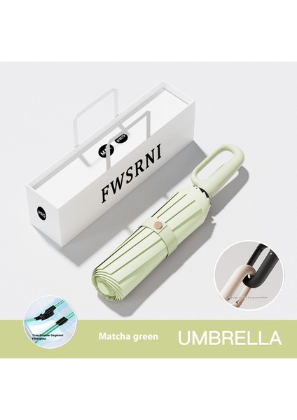 Tam Otomatik Halka Tokalı Şemsiye Büyük Boy Şemsiye Taşınabilir Güçlendirilmiş Güneş Kremi Güneşlik Yağmur ve Parlaklık Çift Kullanımlı (Yurt Dışından)