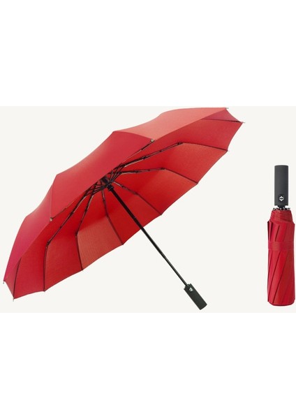 10 Kemikli Tam Otomatik Şemsiye Şemsiye Katlanır Döner Güneşlik (Yurt Dışından)
