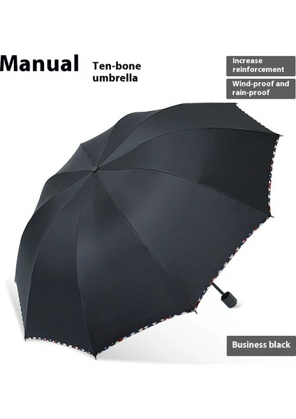 10 Kemikli Tam Otomatik Şemsiye Şemsiye Katlanır Döner Güneşlik (Yurt Dışından)