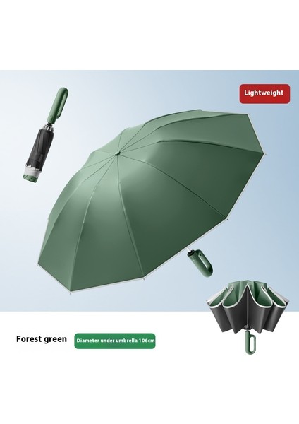 Siyah Kauçuk Çift Katmanlı Şemsiye Güneşlik Şemsiye Katlanır Yağmur ve Güneşli Şemsiye (Yurt Dışından)