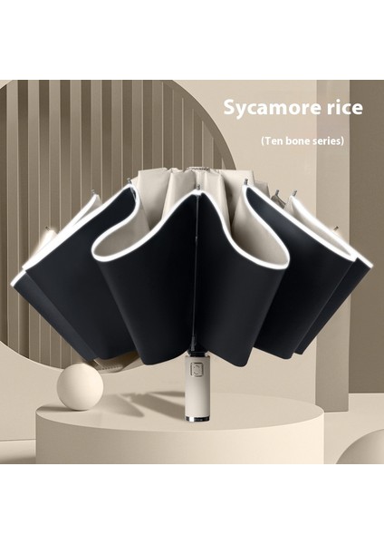 Basit Japon Tek Parça Uzun Saplı Şemsiye Erkekler ve Kadınlar Otomatik Büyük ve Dalı Düz Şemsiye (Yurt Dışından)