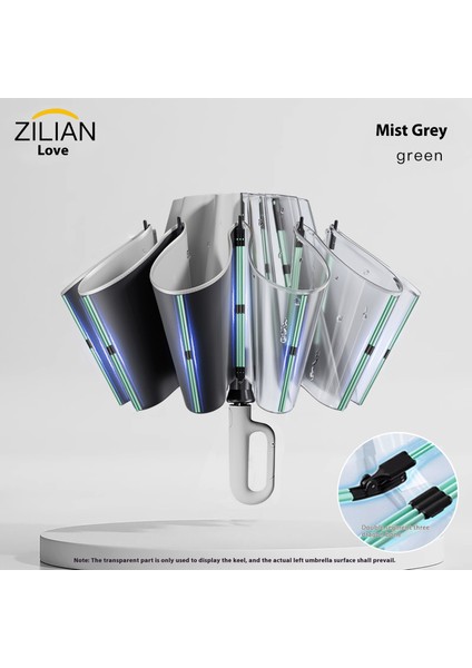 Tam Otomatik Halka Tokalı Şemsiye Büyük Boy Şemsiye Taşınabilir Güçlendirilmiş Güneş Kremi Güneşlik Yağmur ve Parlaklık Çift Kullanımlı (Yurt Dışından)