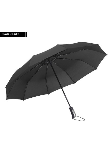 10 Kemikli Tam Otomatik Şemsiye Şemsiye Katlanır Döner Güneşlik (Yurt Dışından)