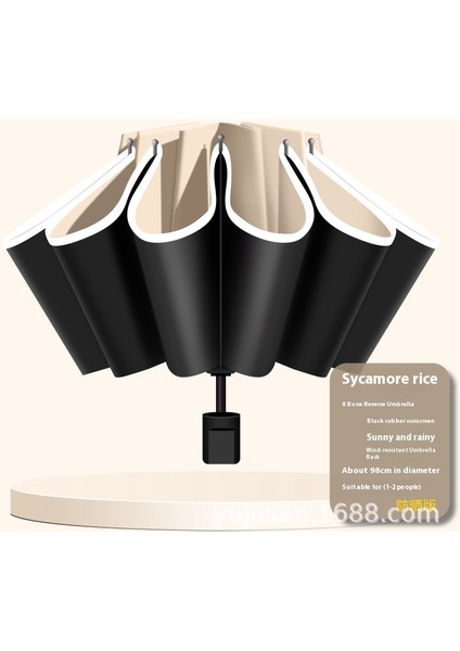 Tam Otomatik Şemsiye Güneşli ve Yağmurlu Çift Kullanımlı Erkek Kadın Güneş Koruyucu Katlanır Şemsiye (Yurt Dışından)