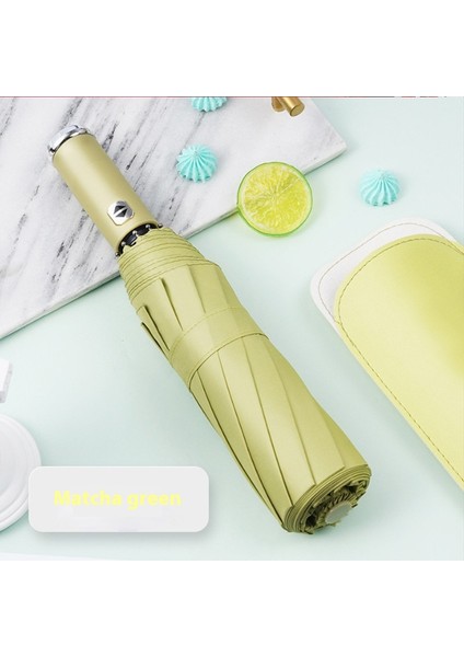 10 Kemikli Tam Otomatik Şemsiye Şemsiye Katlanır Döner Güneşlik (Yurt Dışından)