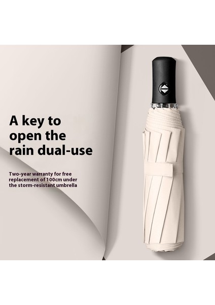 24 Kemikli Tam Otomatik Ters Yağmur Şemsiyesi Güneşli Yağmur Gölgesi Güneş Kremi Güneş Şemsiyesi (Yurt Dışından)