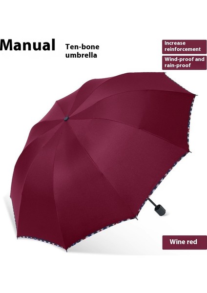 10 Kemikli Tam Otomatik Şemsiye Şemsiye Katlanır Döner Güneşlik (Yurt Dışından)