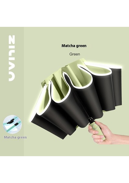 Tam Otomatik Halka Tokalı Şemsiye Büyük Boy Şemsiye Taşınabilir Güçlendirilmiş Güneş Kremi Güneşlik Yağmur ve Parlaklık Çift Kullanımlı (Yurt Dışından)