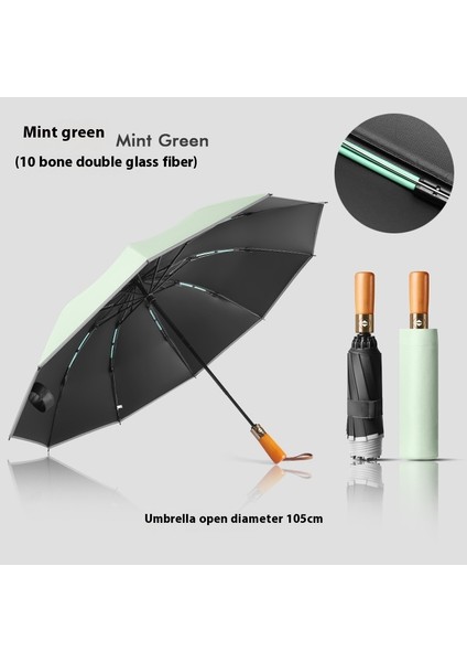 Üç Katlanır Şemsiye Vinil Çift Katmanlı Şemsiye Güneşlik Şemsiye Katlanır Yağmur ve Güneşli Şemsiye (Yurt Dışından)