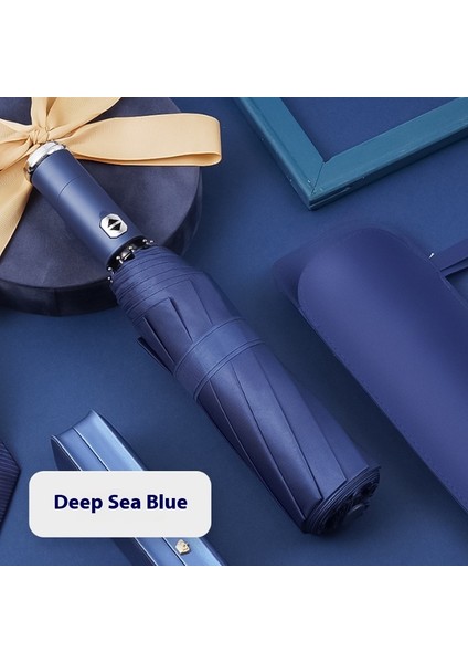 10 Kemikli Tam Otomatik Şemsiye Şemsiye Katlanır Döner Güneşlik (Yurt Dışından)