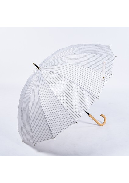 Japon Küçük Taze 16 Kemik Düz Saplı Şemsiye Kızlar Retro Uzun Saplı Şemsiye Yaratıcı Yağmur ve Parlaklık (Yurt Dışından)