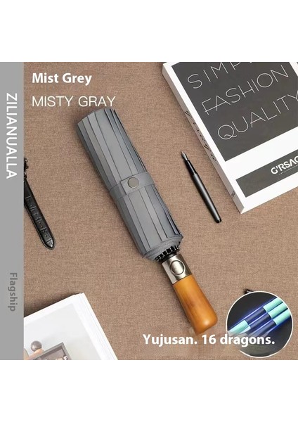 Tam Otomatik Şemsiye Güneşli ve Yağmurlu Çift Kullanımlı Erkek Kadın Güneş Koruyucu Katlanır Şemsiye (Yurt Dışından)