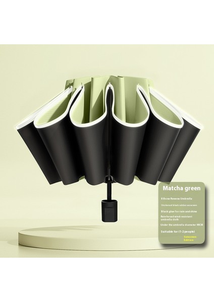 Tam Otomatik Halka Tokalı Şemsiye Büyük Boy Şemsiye Taşınabilir Güçlendirilmiş Güneş Kremi Güneşlik Yağmur ve Parlaklık Çift Kullanımlı (Yurt Dışından)