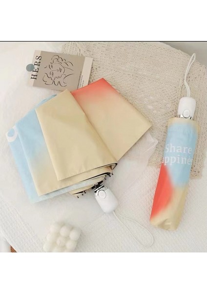 10 Kemikli Tam Otomatik Şemsiye Şemsiye Katlanır Döner Güneşlik (Yurt Dışından)