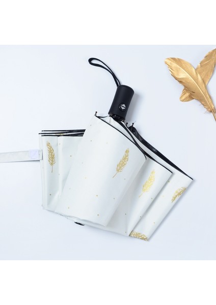 Güneş Kremi Uv Güneş Şemsiyesi Şemsiye Yağmur ve Güneşli Çift Kullanımlı (Yurt Dışından)