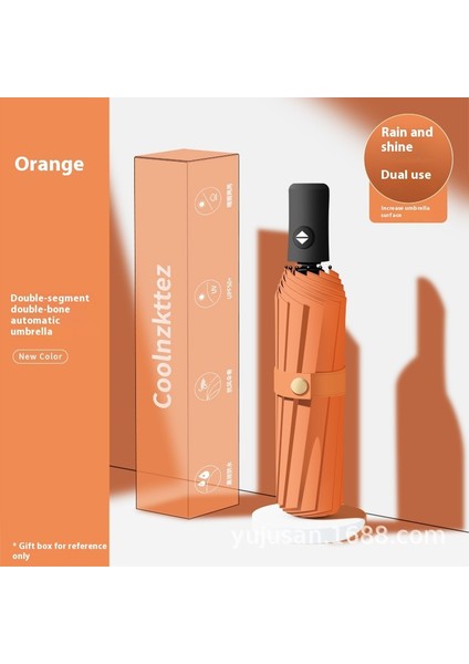 Tam Otomatik Şemsiye Güneşli ve Yağmurlu Çift Kullanımlı Erkek Kadın Güneş Koruyucu Katlanır Şemsiye (Yurt Dışından)