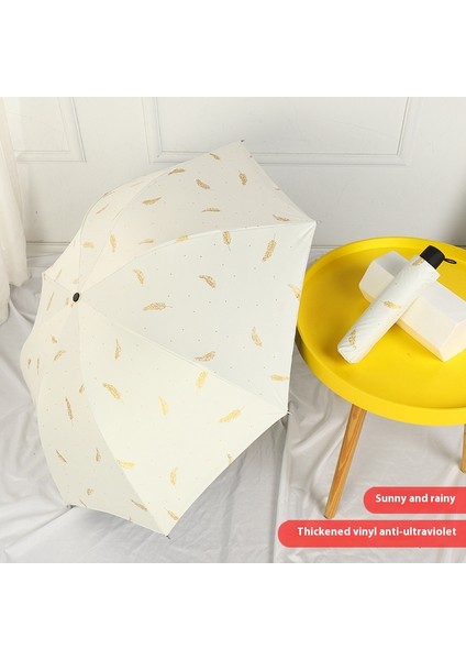 Şemsiye Kadın Yağmur ve Güneşli Çift Kullanımlı Şemsiye Güneş Kremi Uv Koruması (Yurt Dışından)