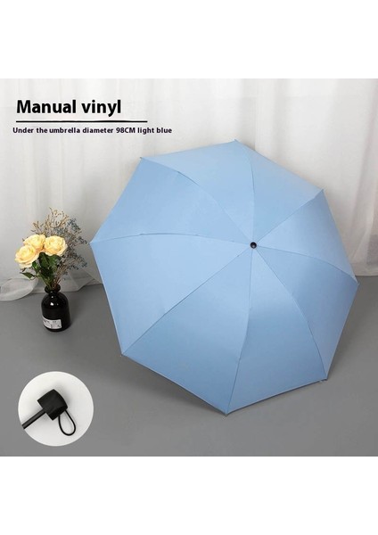 Şemsiye Kadın Yağmur ve Güneşli Çift Kullanımlı Şemsiye Güneş Kremi Uv Koruması (Yurt Dışından)