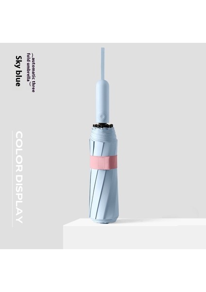 Siyah Kauçuk Çift Katmanlı Şemsiye Güneşlik Şemsiye Katlanır Yağmur ve Güneşli Şemsiye (Yurt Dışından)