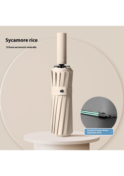 Siyah Kauçuk Çift Katmanlı Şemsiye Güneşlik Şemsiye Katlanır Yağmur ve Güneşli Şemsiye (Yurt Dışından)