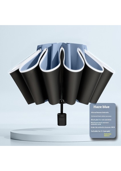 Tam Otomatik Ters Yağmur ve Parlaklık LED Fener Güneş Güneş Koruyucu Şemsiye (Yurt Dışından)