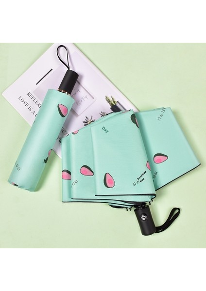 Güneş Kremi Uv Güneş Şemsiyesi Şemsiye Yağmur ve Güneşli Çift Kullanımlı (Yurt Dışından)