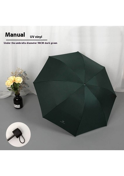 Şemsiye Kadın Yağmur ve Güneşli Çift Kullanımlı Şemsiye Güneş Kremi Uv Koruması (Yurt Dışından)