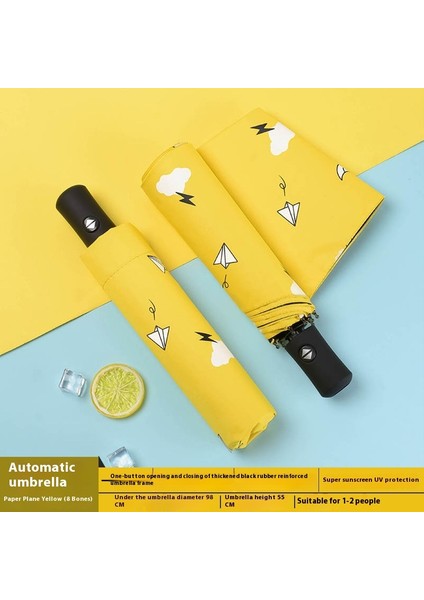 Şemsiye Kadın Yağmur ve Güneşli Çift Kullanımlı Şemsiye Güneş Kremi Uv Koruması (Yurt Dışından)