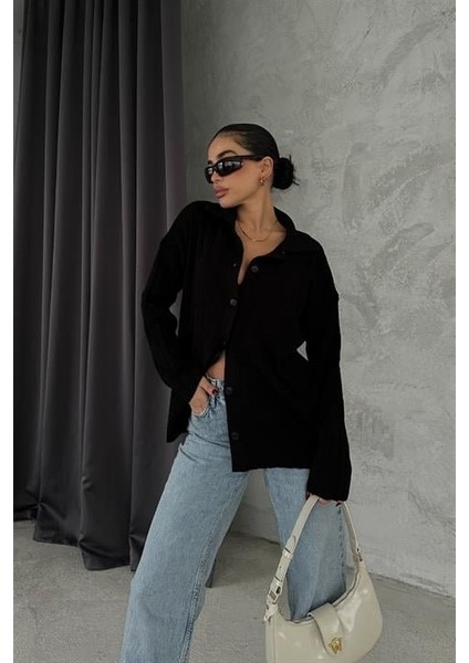 Anya Oversize Gabardin Ceket 6063-8